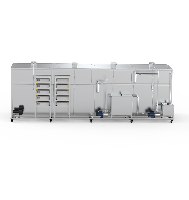 冠博仕 GF4-1240PLH 四槽超聲波清洗機｜45L 24振頭工業清洗過濾漂洗噴淋烘干一體機