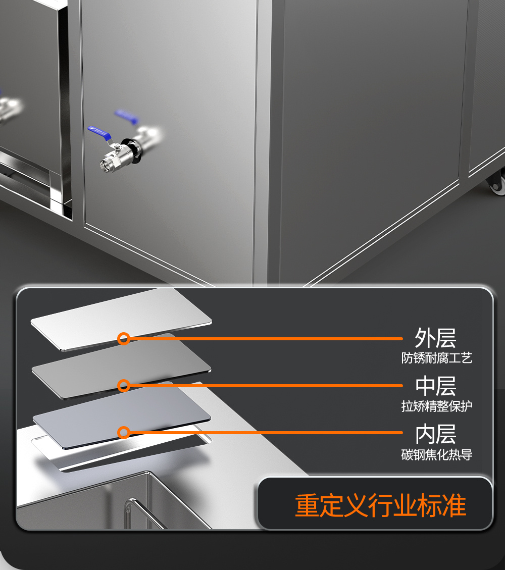 冠博仕GE1240H雙槽超聲波清洗機(jī)帶鼓風(fēng)烘干 | 45L/600W | 工業(yè)用大功率五金模具汽修大型超音波除油清潔機(jī)