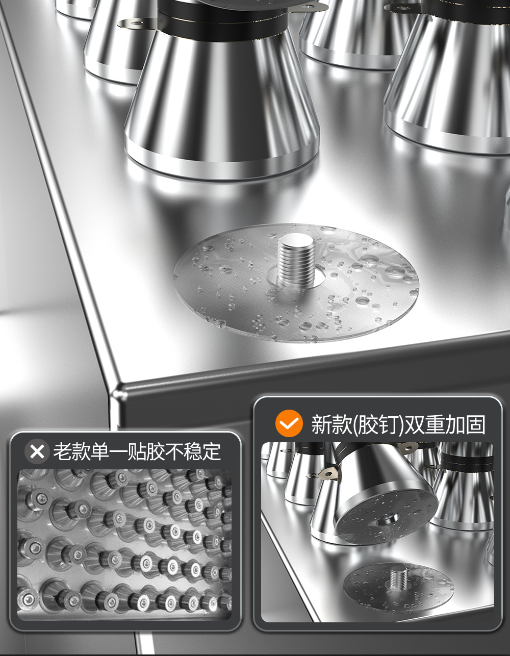 冠博仕GE1240H雙槽超聲波清洗機(jī)帶鼓風(fēng)烘干 | 45L/600W | 工業(yè)用大功率五金模具汽修大型超音波除油清潔機(jī)