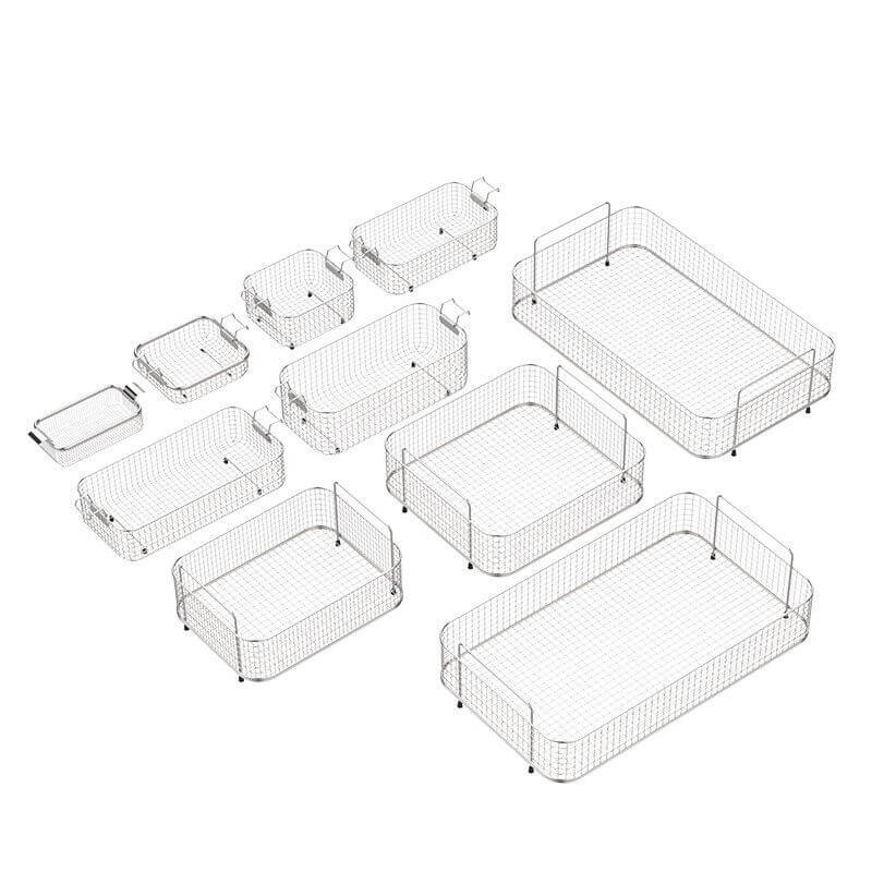 耐用不銹鋼304清潔籃，適用于 1-30L 容量超聲波清洗機槽